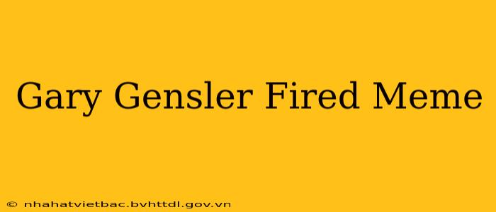 Gary Gensler Fired Meme